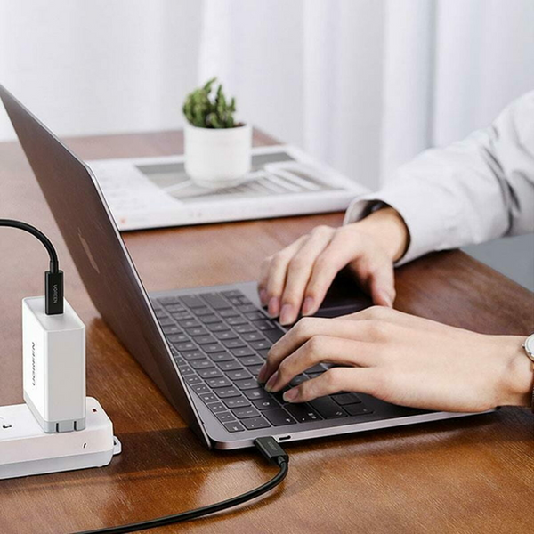 Кабель US501 USB-C to USB-C Thunderbolt 4, 40Gbps, 100W, 2 м, черный (60621) MB-92276 фото
