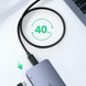 Кабель US501 USB-C to USB-C Thunderbolt 4, 40Gbps, 100W, 2 м, черный (60621) MB-92276 фото 3