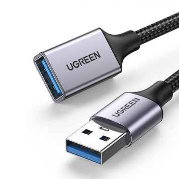 Кабель USB-A US115 USB 3.0 AM/AF Extension Cable Aluminum Case 1m черный (10495) MB-92273 фото