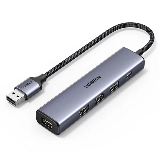 Хаб CM219 4-Port USB 3.0 + Powered by Micro USB, Metal Plated Shell, Ultra Slim (50985) MB-82317 фото