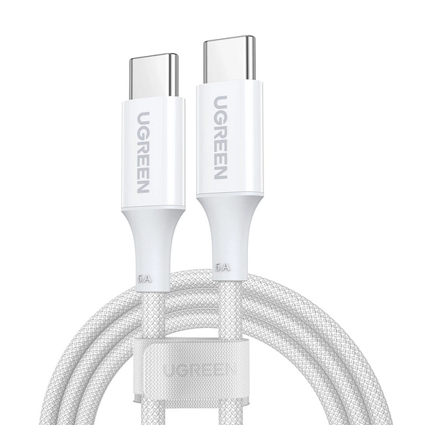 Кабель US557 USB-C to USB-C Silicone Fast Charging Cable 1m белый (15267) MB-93956 фото