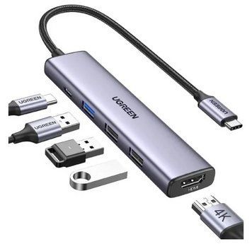 USB-хаб UGREEN CM478 USB Type-C to HDMI Gray (15495) MB-100819 фото