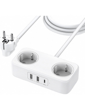 МЗП CD280 GaN DigiNest Life 2*USB-A+1*USB-C 30W 1.8m EU білий(50683) MB-89283 фото