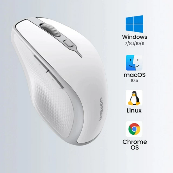 Бездротова миша Ergonomic Wireless Mouse MU101 біло-сіра (15805) MB-93942 фото