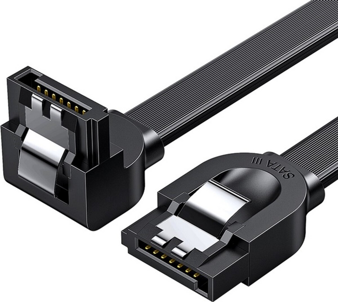 Кабель US217 Angled SATA 3 Data Cable 0.5m черный (30797) MB-78831 фото