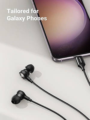 Навушники з мікрофоном UGREEN EP105 In-Ear Earphones Type-C Black (35754) MB-98818 фото