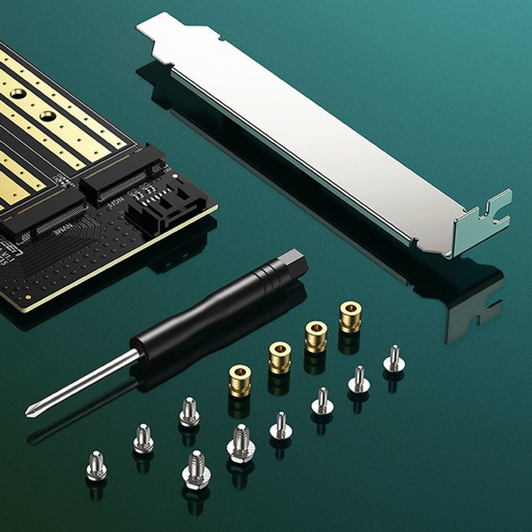 Адаптер CM302 M.2 M-Key+M.2 B-Key to PCI-E 3.0 &times; 4 Expansion Card (70504) MB-87704 фото