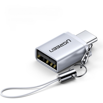 Адаптер US270 OTG Type-C - USB 3.0 серебряный (50283) MB-78743 фото
