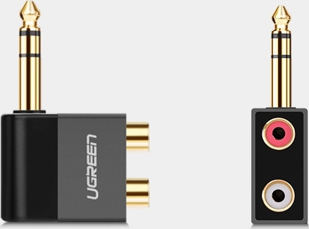 Адаптер AV147 6.35mm Male to 2RCA Female Adapter чорний (40846) MB-82343 фото