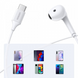 Наушники с микрофоном Wired Earphones with Type-C белые (60700) MB-92272 фото 2
