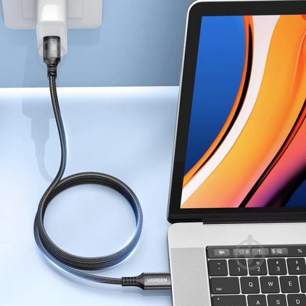 Кабель US567 USB-C to USB-C PD Fast Charging Cable 1 м черный (15373) MB-95440 фото