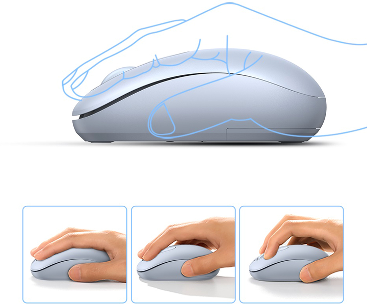Беспроводная мышь MU105 2.4G Wireless Mouse Dusty 1*AA 800-2400 DPI синяя (90671) MB-94022 фото