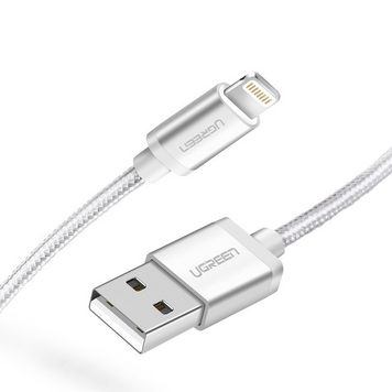 Кабель US199 Alu Case Braided Lightning Cable 1m (серый) (60161) MB-82289 фото